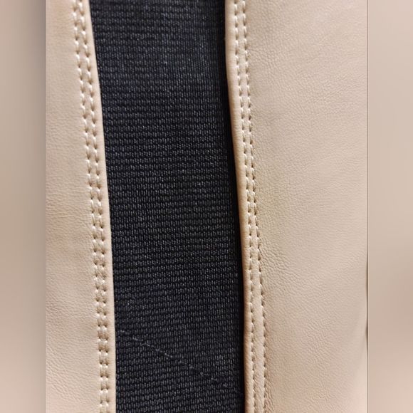 NIB PULL ON KHAKI CHELSEA BLOCK HEEL SOCK BOOTIE SIZE 7.5 ANKLE FAUX LEA… - Picture 14 of 15